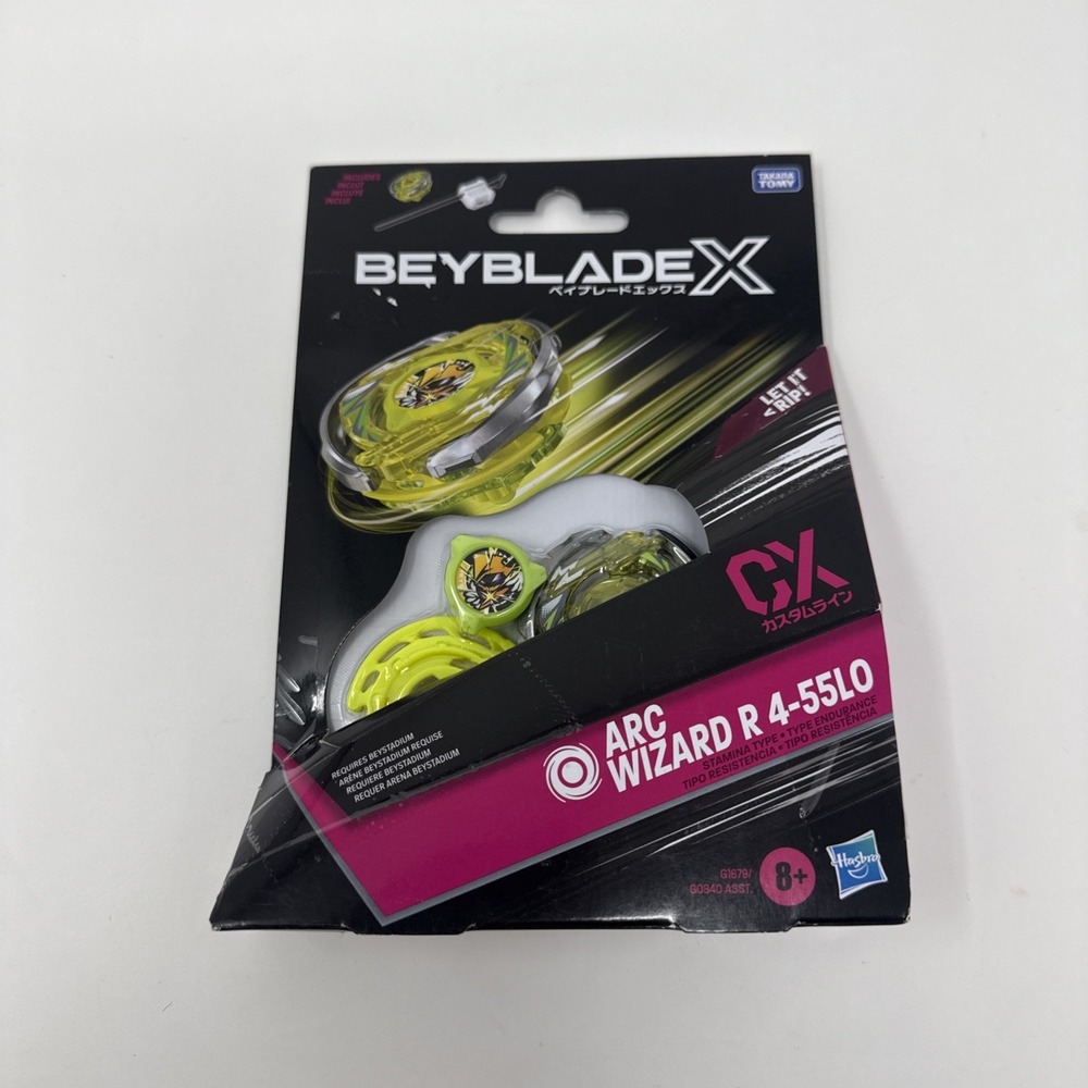 Bey Blade X Arc Wizard R 4-55LO CX Starter Pack Set, Stamina Type Top and Launch